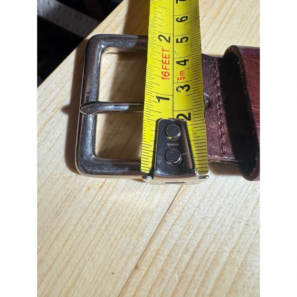 Aeropostale Womens Brown Leather Grommet Lace Up Criss Cross Belt Medium Y2K